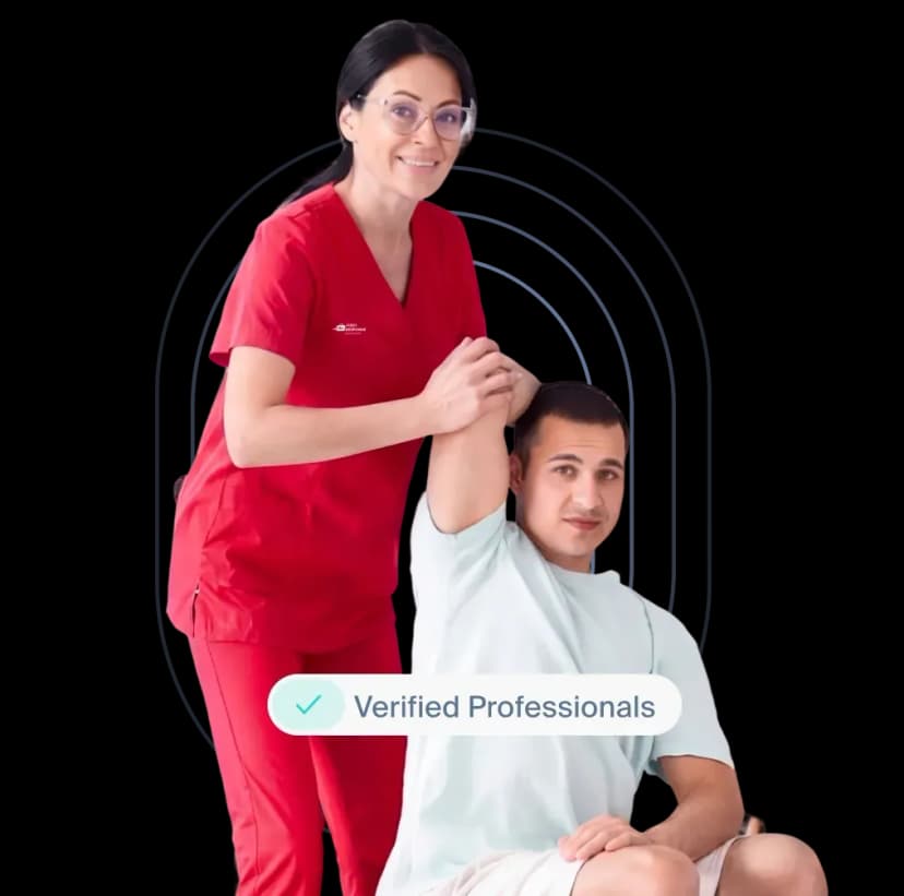 A group of more than 15 internationally trained and DHA-licensed specialist physiotherapists from First Response Healthcare providing at-home rehab services in Dubai.