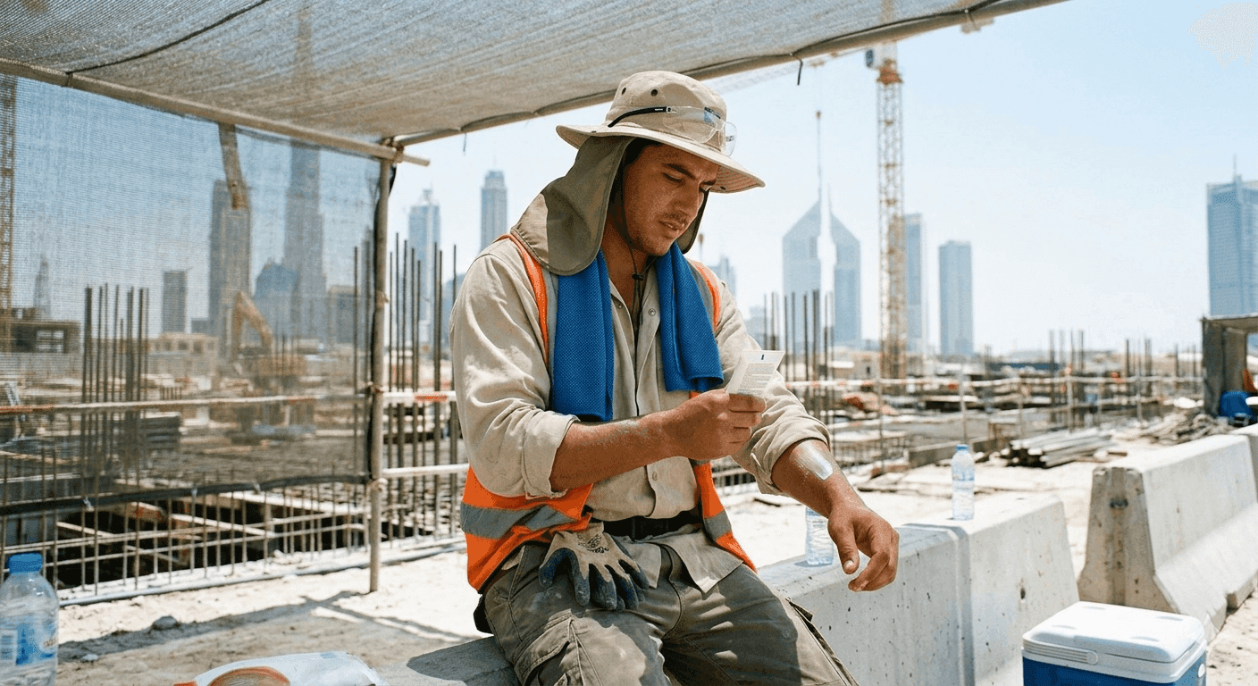 Outdoor Labourers in Dubai’s Summer Heat 