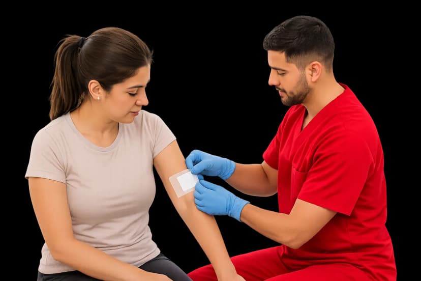 Professional wound cleaning and dressing at home
