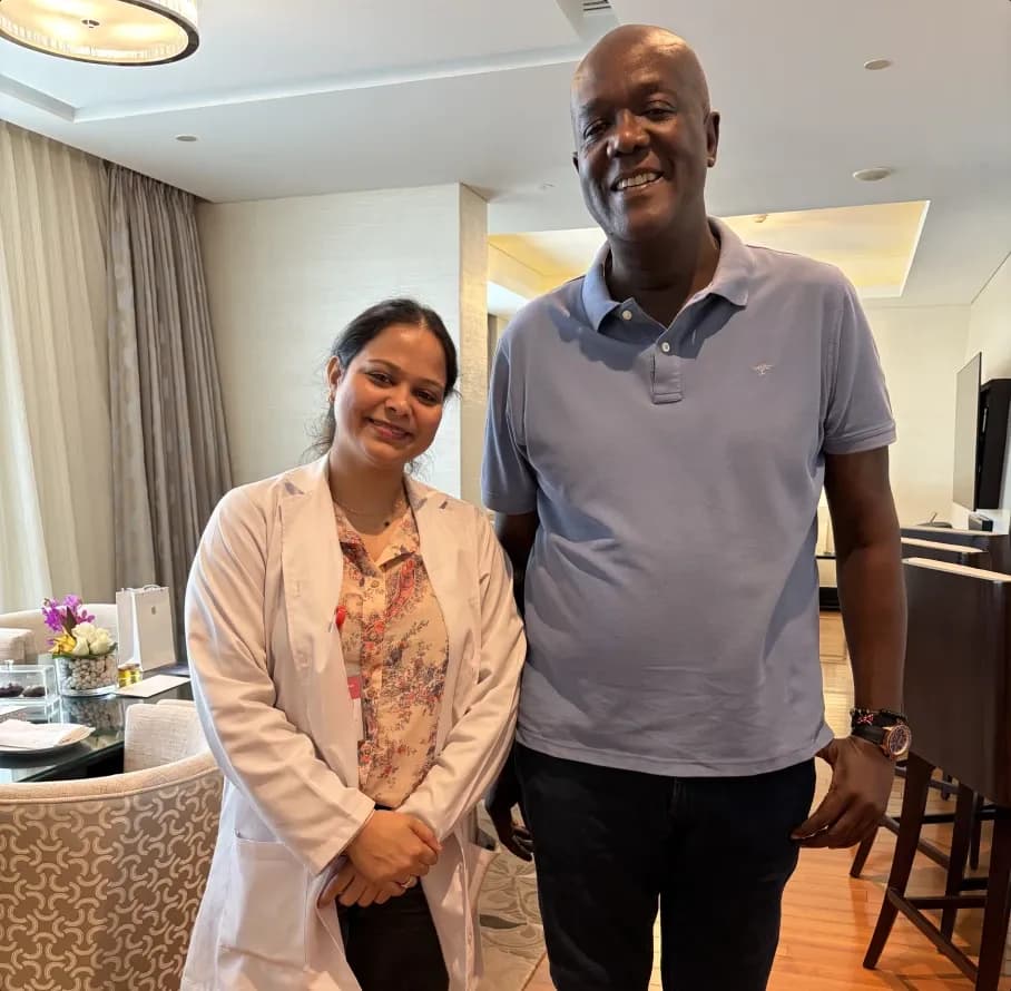 First Response Healthcare doctor during a home visit in Dubai