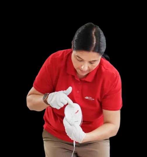 FRH staff demonstrating first aid technique at a certified training center in Dubai