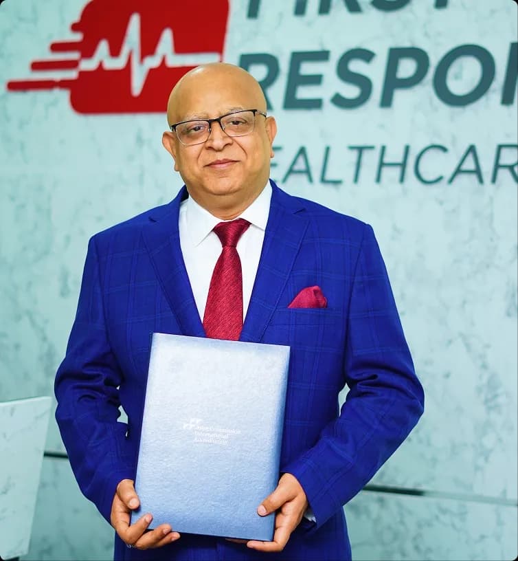 MD and CEO Pavan Sharma presenting at First Response Healthcare.