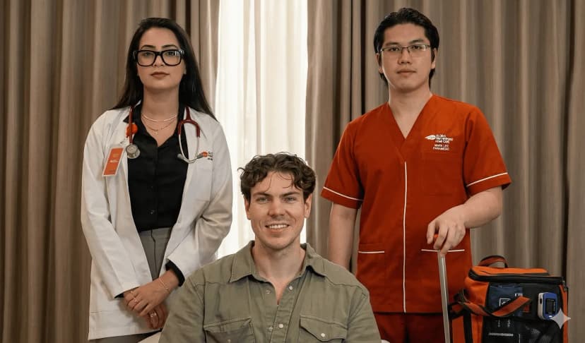 Doctors visiting hotel for care