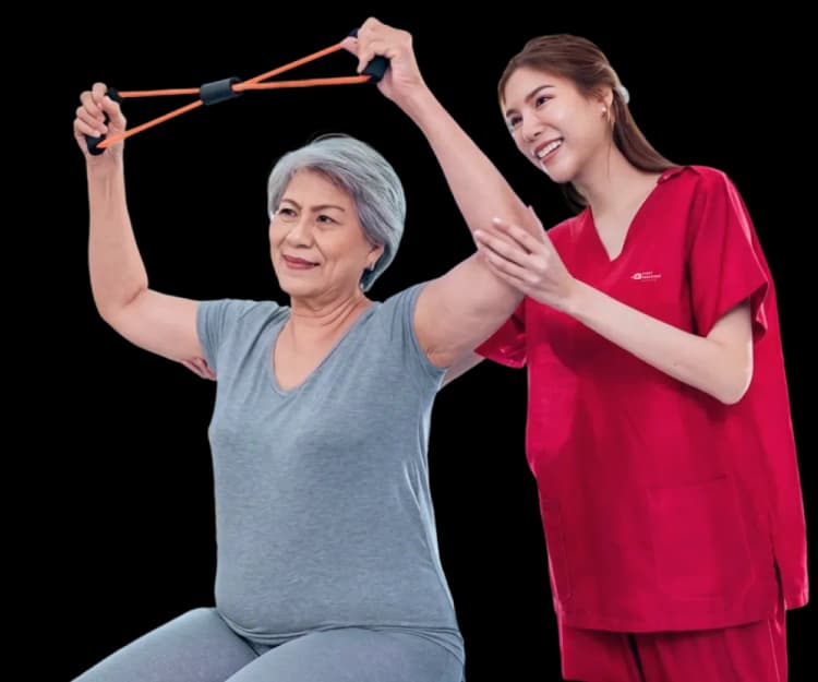 At-home physiotherapy for seniors focused on enhancing balance and reducing the risk of falls.