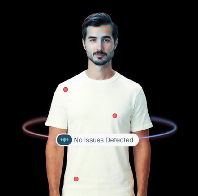 Illustration of a man with health markers tested through comprehensive lab tests at home in Dubai