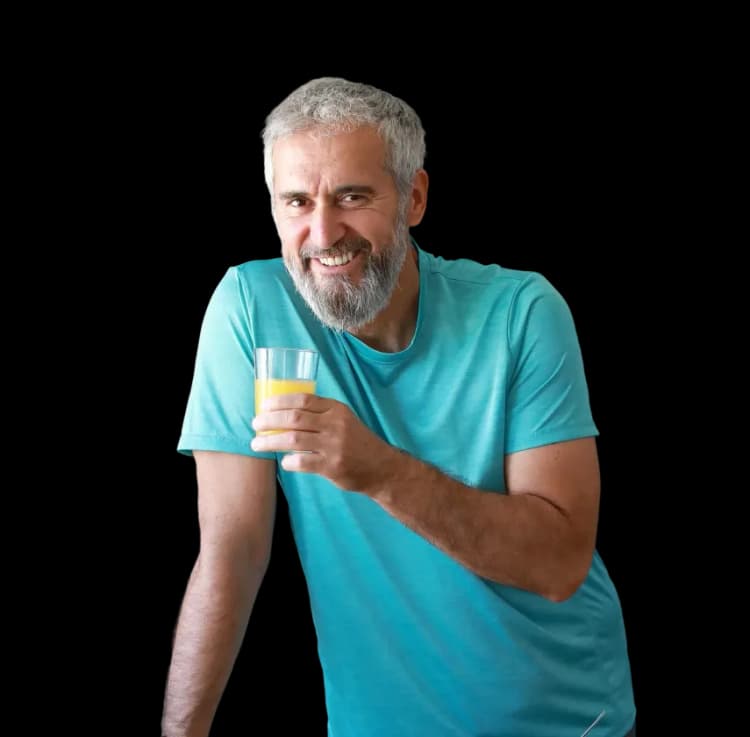An active senior citizen enjoying a healthy lifestyle, representing independent living through home physical therapy.