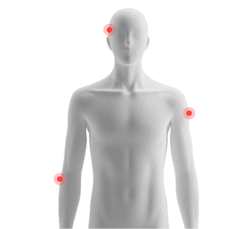 An illustration of a medical professional or metric design representing over 300k families treated for primary care needs by First Response Healthcare.