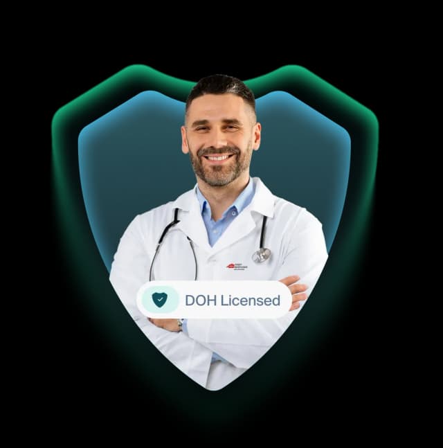 DOH-licensed multilingual doctor available for home visits in Abu Dhabi