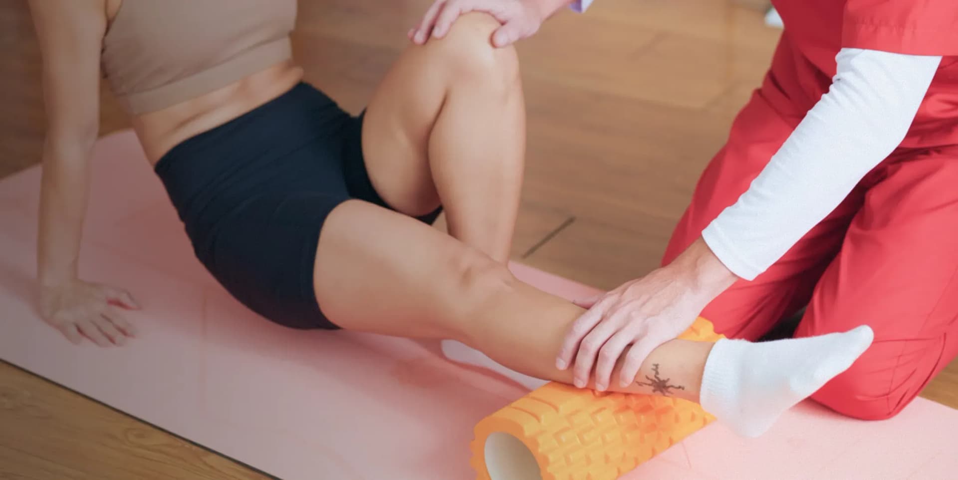 At-home orthopedic physical therapy session for joint rehabilitation and targeted muscle recovery.