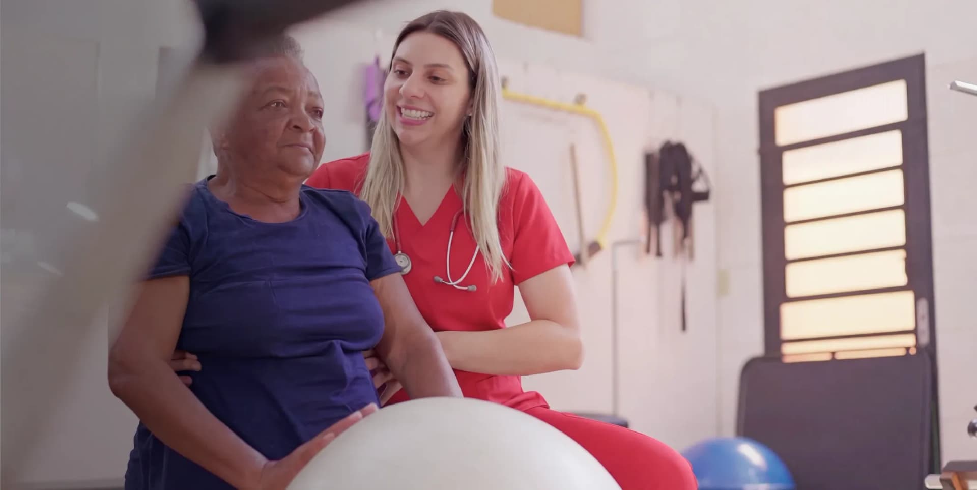 At-home elderly physical rehabilitation and senior mobility exercises with a compassionate, licensed therapist.