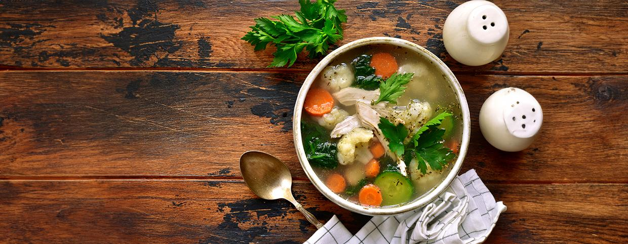 Chicken soup as a home remedy to Soothe a Sore Throat