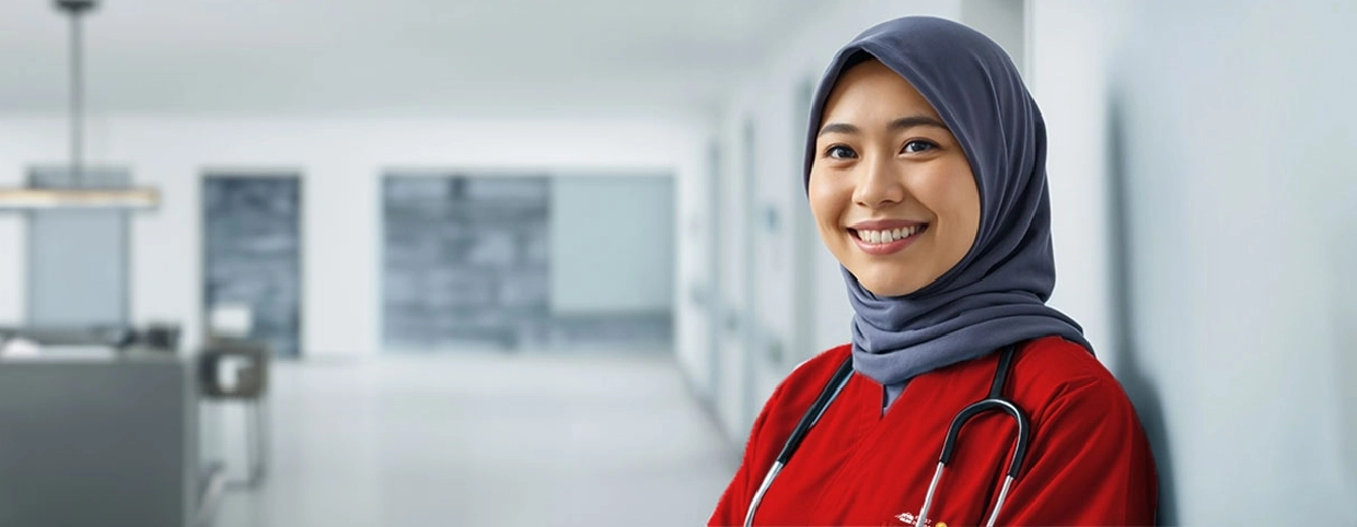 A nurse smiling at First Response Healthcare