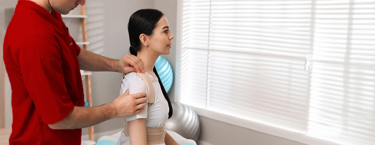 Physiotherapist giving treatment to a patient